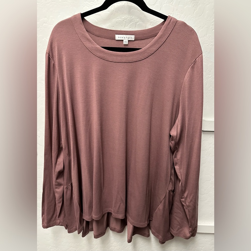 XXL long sleeve top from Downeast. Dusty Rose. EUC.